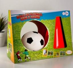 Z - Conj. de Futebol Bola e 4 Cones Ref: LCB152 Pac c/ 12 UN Diversas Cores.