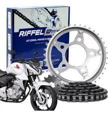 KIT CB 300R (09-15) 37Z X 13Z C/ CORRENTE 520H X 110L C/ ANEL - TITANIUM (1045)