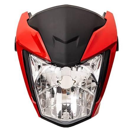 FAROL COMPL. C/ CAR. E LAT. TITAN 160 EX 2022/23 VERMELHO PEROL. - NAO ORIGINAL