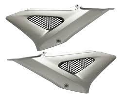 TAMPA LATERAL COMPAT. A MOTO CBX 250 TWISTER C/ GRADE-PRATA (FOSCO) PAR NAO ORIG