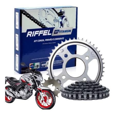 KIT CB TWISTER 250 (16-22) 40Z (C/ ANEL) X 13Z C/ CORRENTE 520H X 110L - TITANIUM (1045)