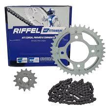 KIT CB 300F TWISTER (23-25) 38Z (C/ ANEL) X 14Z C/ CORRENTE 520H X 110L - TITANIUM (1045)