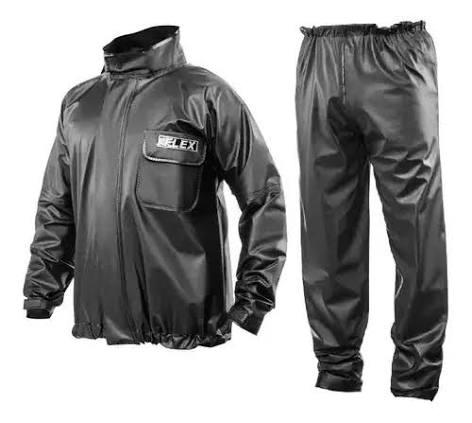 CONJUNTO CHUVA PVC [E2G] PRETO