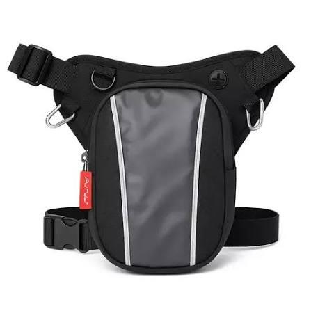 BOLSA DE PERNA PARA MOTO, COM ALCA DE FIXACAO PARA PERNA, FEITA EM NYLON 1200 REPELENTE A AGUA, TAMANHO: 29*10*29 CM - R