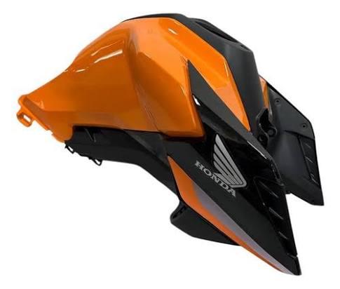 KIT CARENAGEM DO TANQUE COMPL.COMPAT. TITAN 160 2025 LARANJA - NAO ORIG.