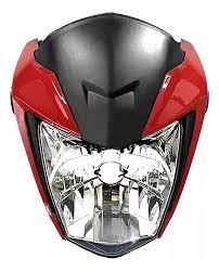 FAROL COMPL. C/ CAR. E LAT. TITAN 160 EX 2024 VERMELHO PEROL. - NAO ORIGINAL