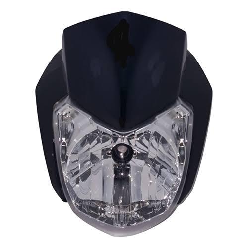 FAROL COMPL. C/ CAR. E LATERAIS YBR 150 ED 16 A 24 YBR 125 17 A 24 PRETO-N.ORIG