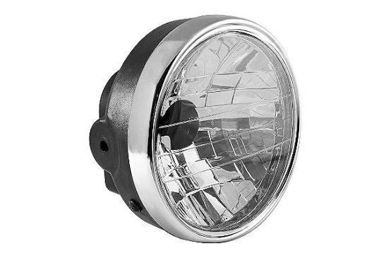 FAROL COMPL. S/ FIACAO COMPATIVEL A MOTO FAN 125 2005 A 2013 CROMADO- NAO ORIG.