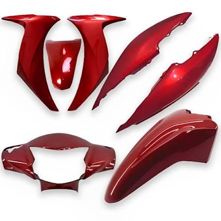 KIT COMPLETO COMPATIVEL A MOTO BIZ 125 2019 A 2020 VERMELHO - NAO ORIG.
