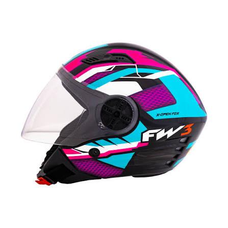 CAPACETE X OPEN UP FOX ROSA OCULOS TAM 60