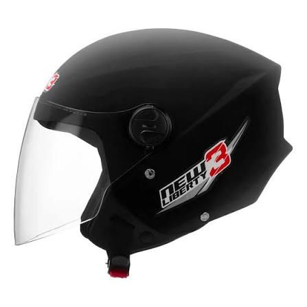 CAPACETE NEW LIBERTY 3 PRETO FOSCO N 56
