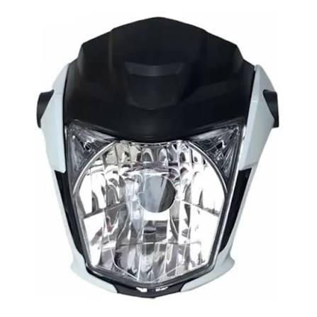 FAROL COMPL. C/ CAREN. COMPAT. A MOTO FAN 160 2022 CARGO BRANCO - NAO ORIG.