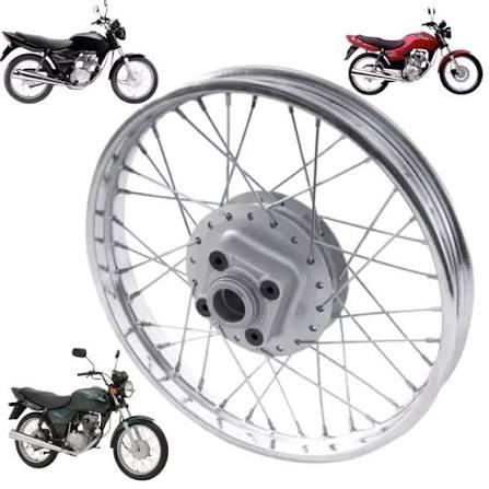 RODA TRASEIRA MONTADA CROMADA CG 125 00/08