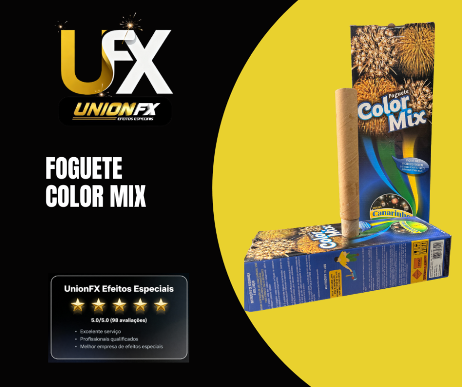 FOGUETE COLORIDO COLOR MIX CANARINHO