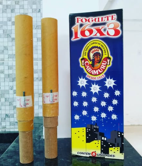 FOGUETE 16X3 TIROS CARAMURU