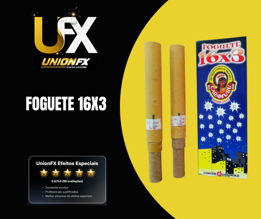FOGUETE 16X3 TIROS CARAMURU