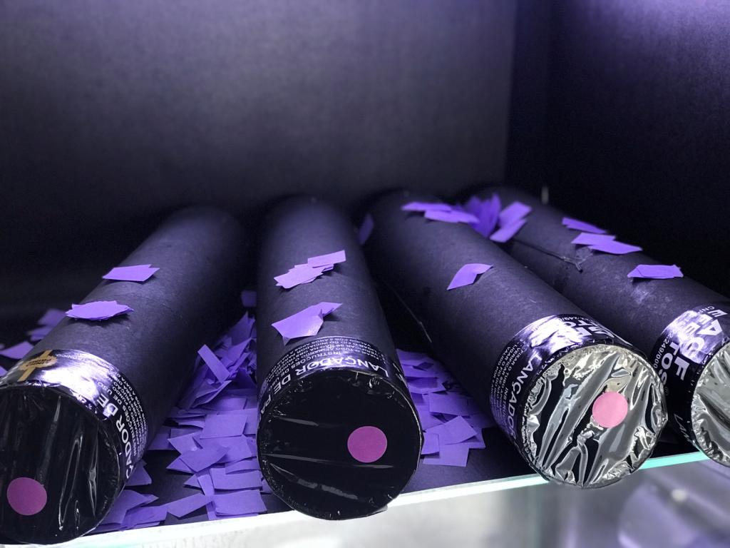 TUBO PAPEL PICADO SEDA LILÁS/VIOLETA PREMIUM