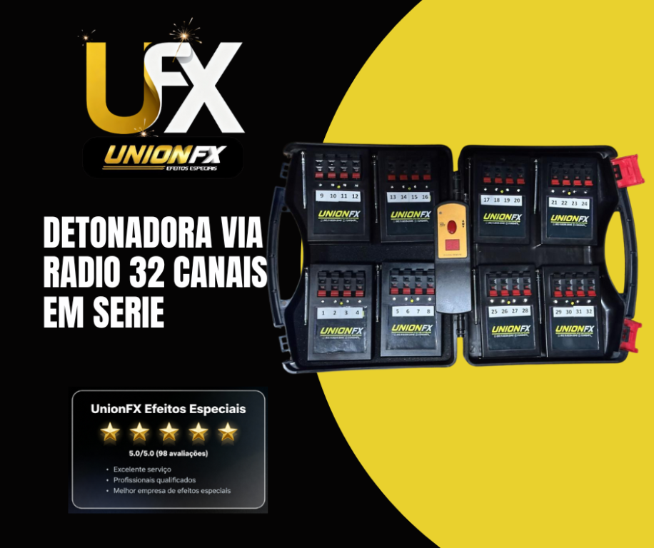 DETONADORA VIA RADIO 32 CANAIS EM SERIE