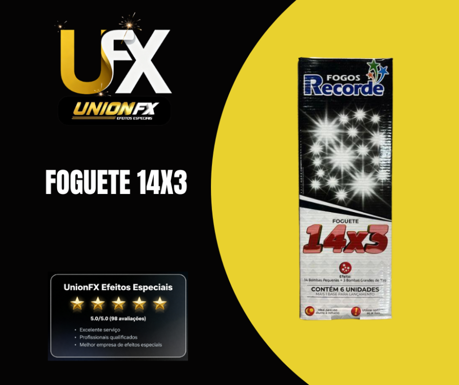 FOGUETE 14X3 TIROS