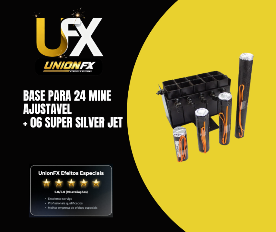 BASE PARA 24 MINE AJUSTAVEL + 06 SUPER SILVER JET