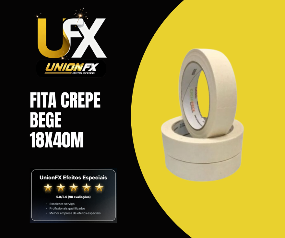 FITA CREPE BEGE 18MM X 40MM