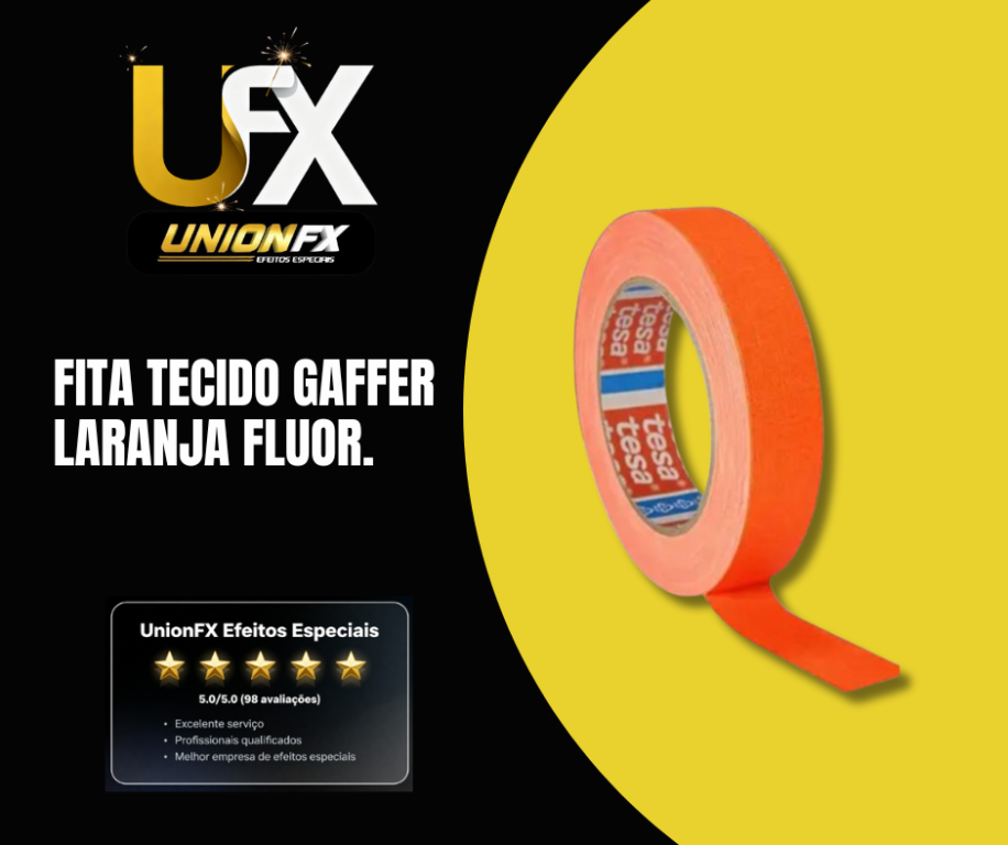 FITA TECIDO GAFFER TAPE 24MM X 25M LARANJA FLUORECENTE TESA