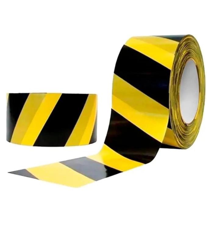 FITA ZEBRADA PARA ISOLAMENTO 70MM X 200M PRETA E AMARELA
