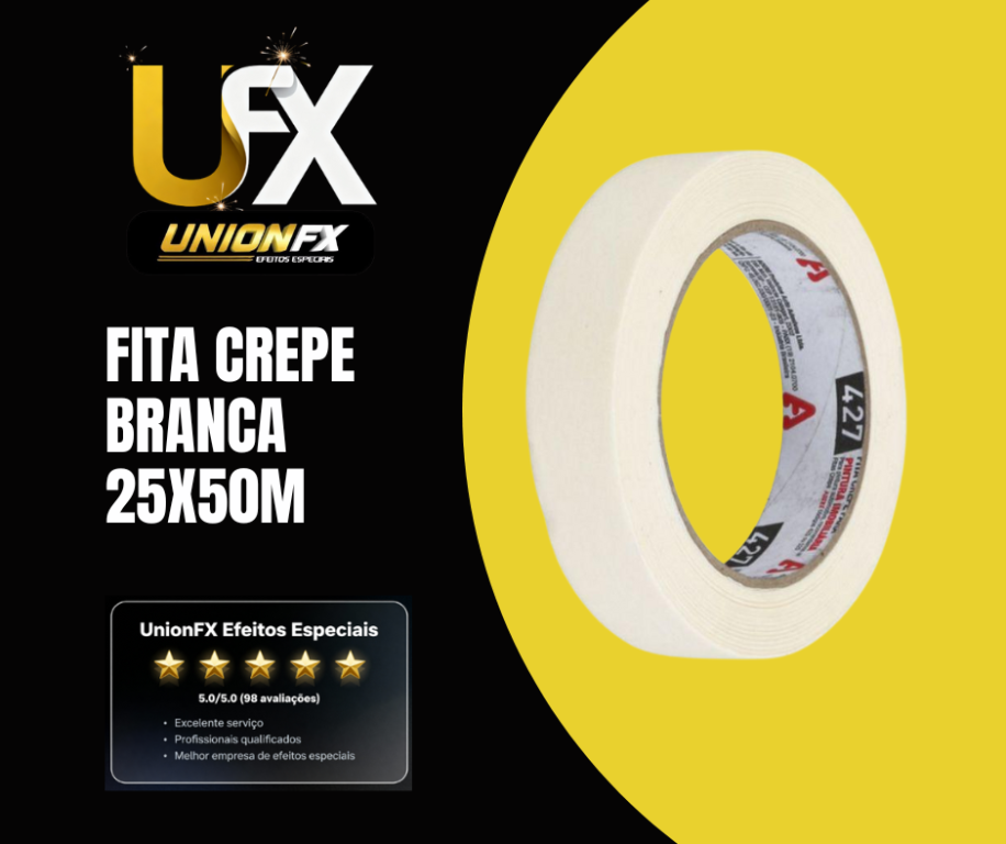 FITA CREPE 25MM X 50M BRANCA