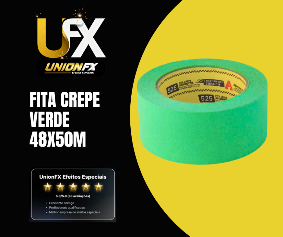 FITA CREPE MASCARAMENTO 48MM X 50M VERDE TECTAP