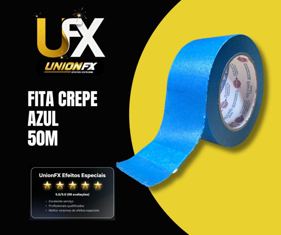 FITA CREPE MASCARAMENTO 50MM X 50M AZUL