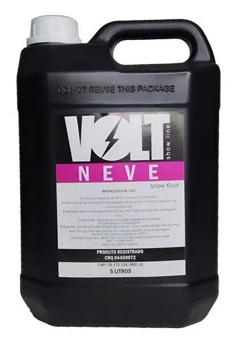 FLUIDO LIQUIDO PARA MAQUINA DE NEVE ESPUMA, VOLT