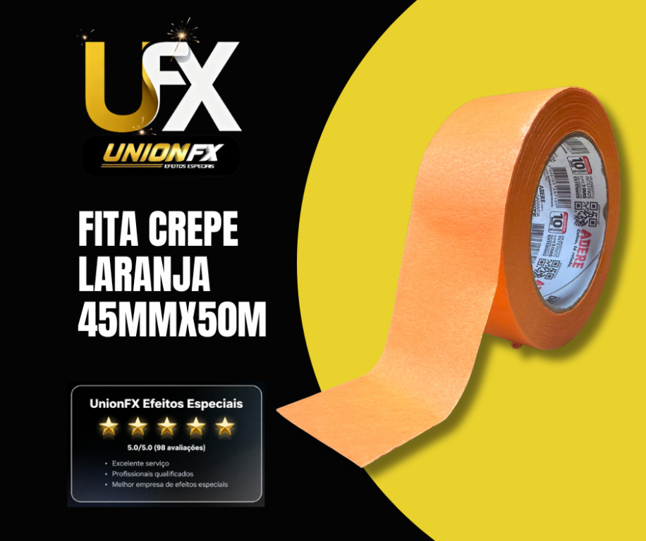 FITA CREPE 45MMX50M LARANJA