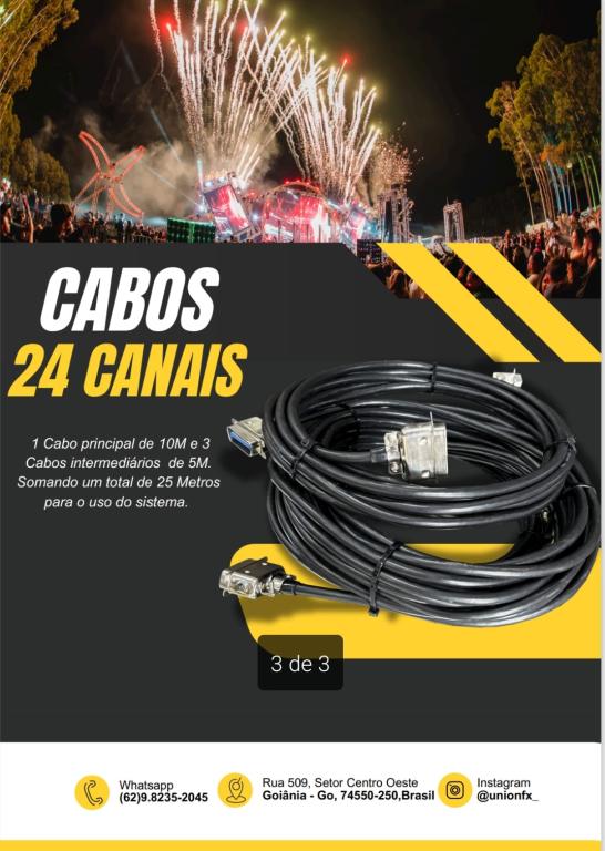 KIT DETONADOR / ACIONADOR 24 CANAIS COM 03 SAIDAS DE CO2, 04 ILHAS, 04 CABOS