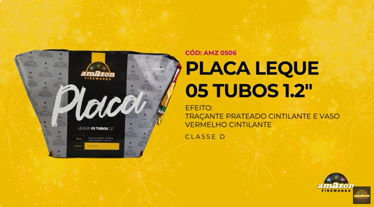 PLACA LEQUE 05 TUBOS 1.2`` IMPORTADA TRASSANTE PRATEADO CINTILANTE E VASO VERMELHO CINTILANTE