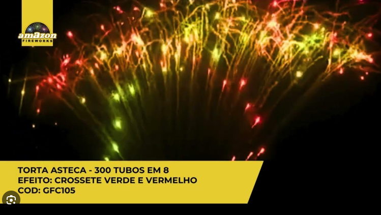 TORTA ASTECA 300 TUBOS 20MM IMPORTADA