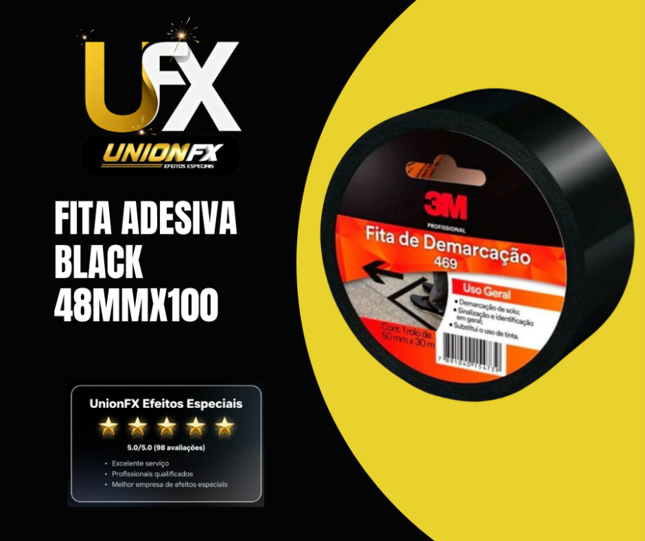 FITA ADESIVA BLACK 48MMX100