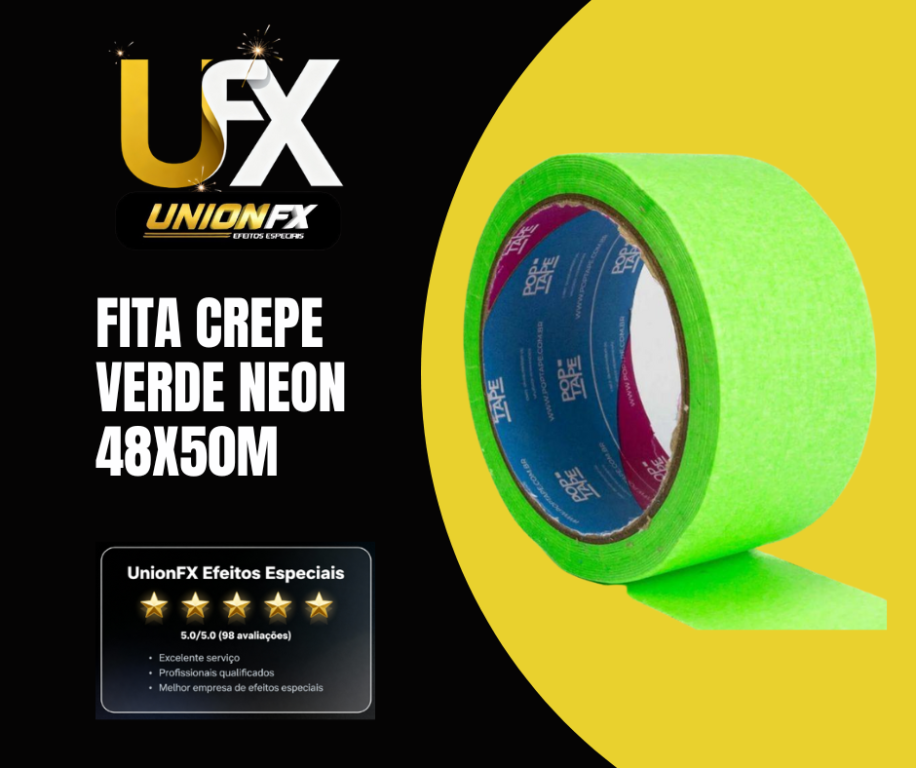 FITA CREPE 48MMX50M COR VERDE NEON