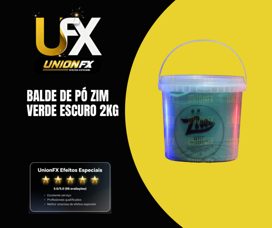 BALDE DE PÓ ZIM VERDE ESCURO 2KG