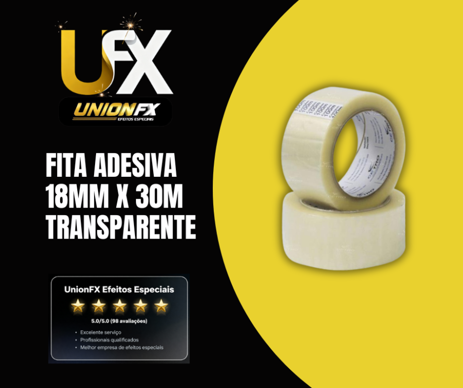 FITA ADESIVA 18MM X 30M TRANSPARENTE