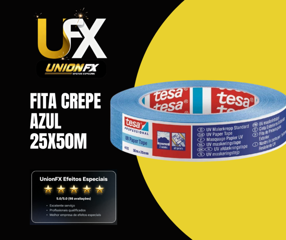 FITA CREPE 25MM X 50M AZUL TESA