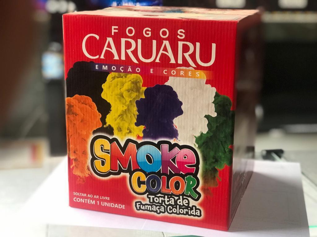 TORTA DE FUMAÇA 25 TUBOS BRANCA C/ CRACKLING INSTANTANEA