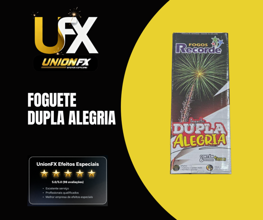 FOGUETE COLORIDO 1.5'' DUPLA ALEGRIA