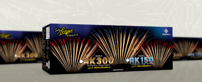 TORTA AK 300 TUBOS - VERMELHO COM DOURADO