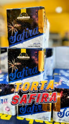 TORTA SAFIRA 25 TUBOS 0,6" IMPORTADA.