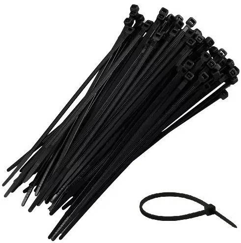 ABRAÇADEIRA DE NYLON PRETA  4.8MM  X 200MM