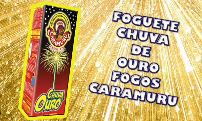 FOGUETE COLORIDO 1.5" CHUVA DE OURO CARAMURU