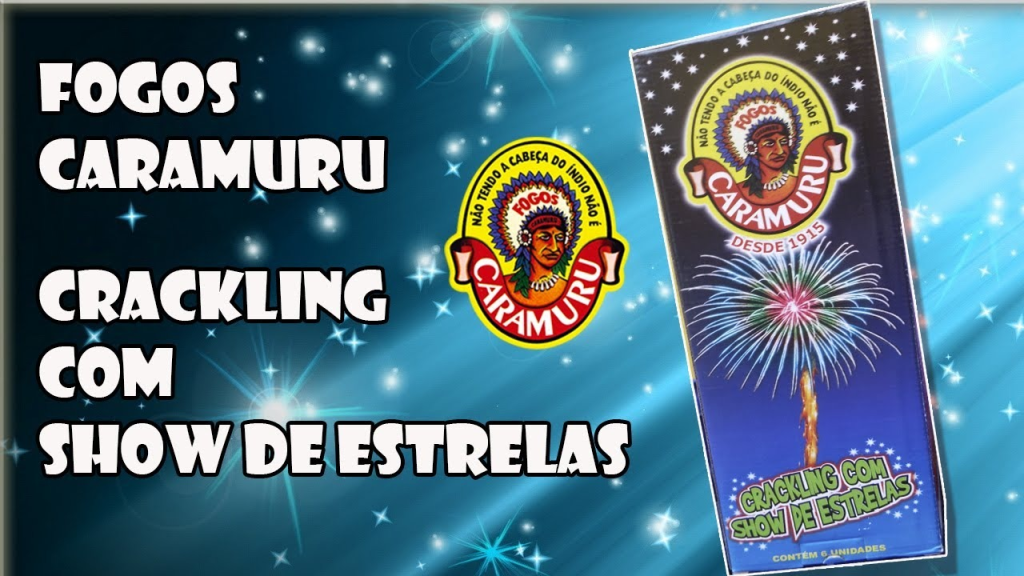 FOGUETE COLORIDO 1.5" CRACKLING COM SHOW DE ESTRELAS CARAMURU