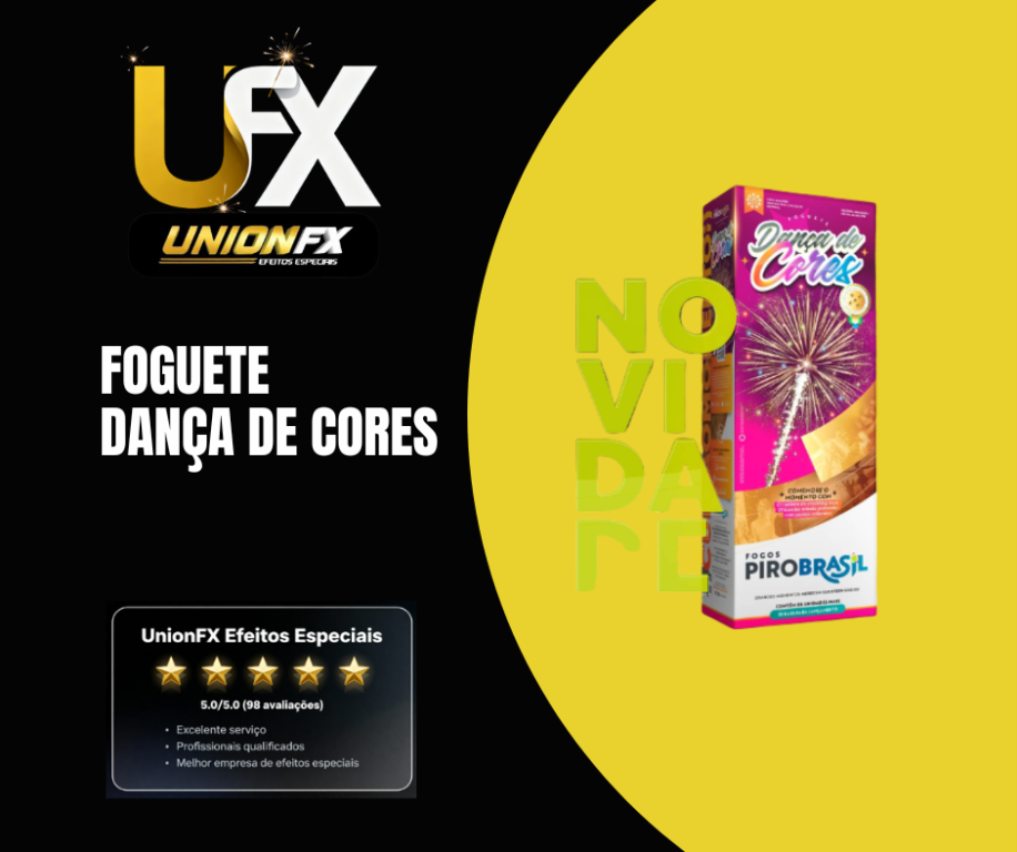 FOGUETE COLORIDO 1.5" DANÇA DAS CORES PIROBRASIL