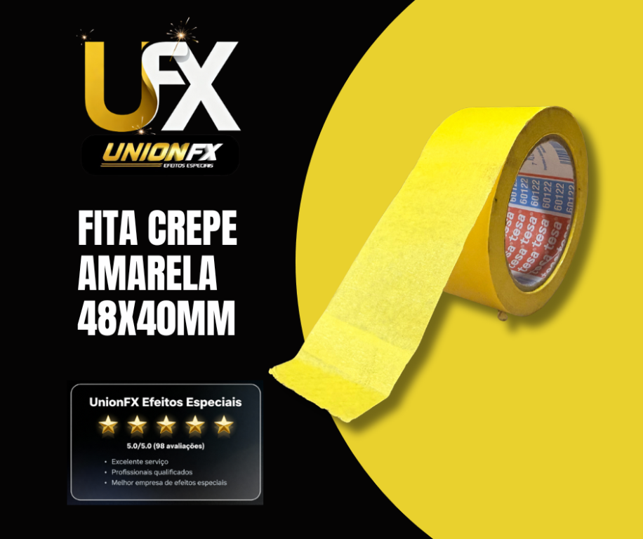 FITA CREPE  PROFISSIONAL 48MM X 40M AMARELA TESA