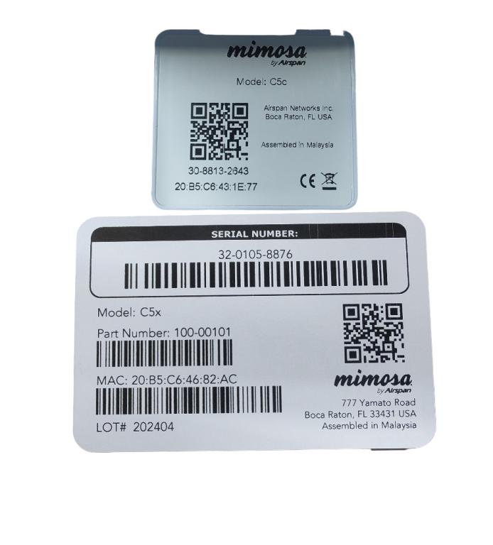 RADIO MIMOSA C5C 5GHZ 20DBI 2X2 MU-MIMO CLIENT